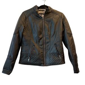 Royalty For Me Black Quilted Faux Leather Jacket